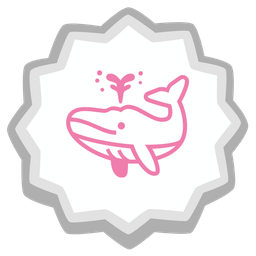 Fish cake with swirl and Spouting whale