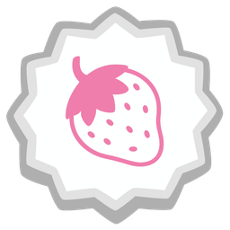 Fish cake with swirl and Strawberry