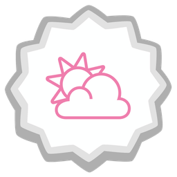 Fish cake with swirl and Sun behind cloud