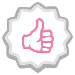 Fish cake with swirl and Thumbs up