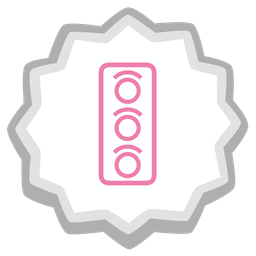 Fish cake with swirl and Vertical traffic light