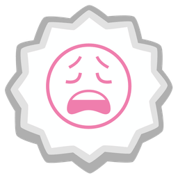 Fish cake with swirl and Weary face