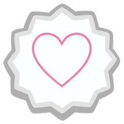 Fish cake with swirl and White heart