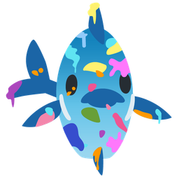 fish and artist palette