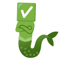 fish and check mark button