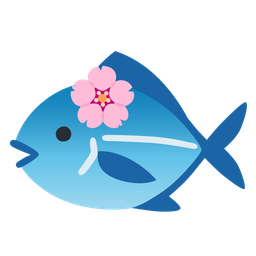 fish and cherry blossom