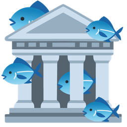 fish and classical building