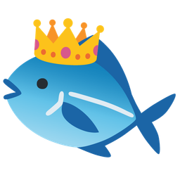 fish and crown