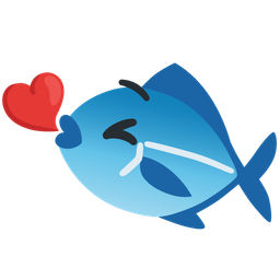 Fish and Face blowing a kiss