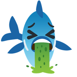 fish and face vomiting