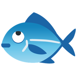 fish and face with rolling eyes