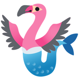 fish and flamingo