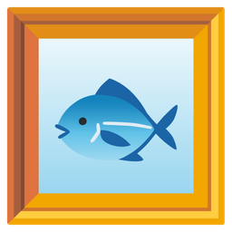 fish and framed picture