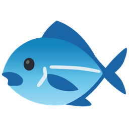 fish and frowning face with open mouth