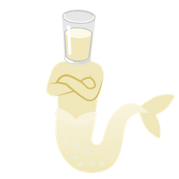 fish and glass of milk