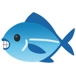 fish and grimacing face