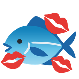 fish and kiss mark