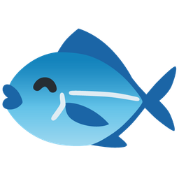 Fish and Kissing face with smiling eyes