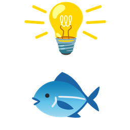 fish and light bulb