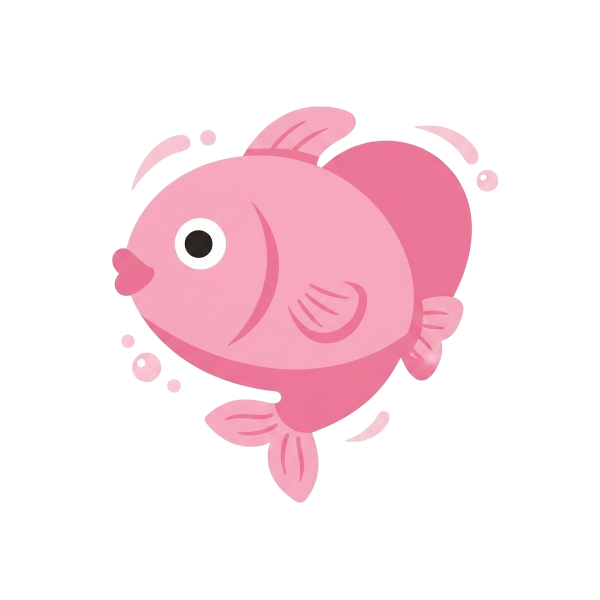 Fish and Pink heart