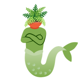 fish and potted plant