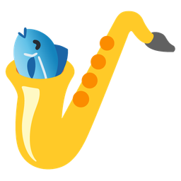 fish and saxophone