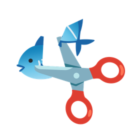 fish and scissors