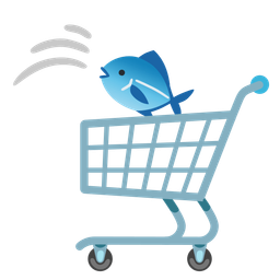 fish and shopping cart