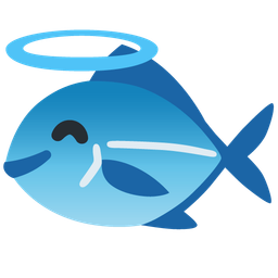 Fish and Smiling face with halo