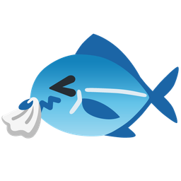 fish and sneezing face