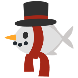 fish and snowman without snow