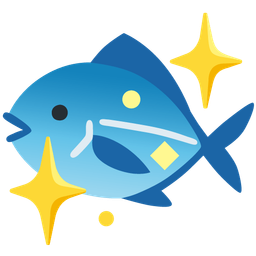 fish and sparkling heart