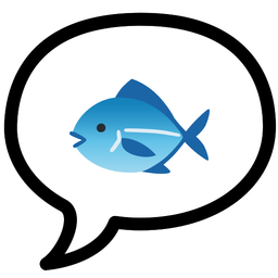 fish and speech balloon