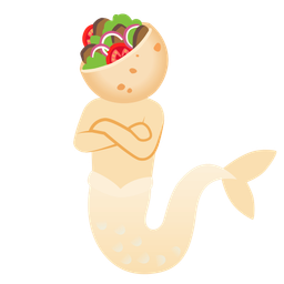 fish and stuffed flatbread