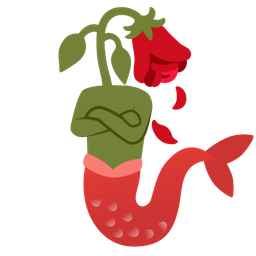 fish and wilted flower