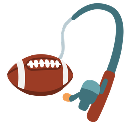 fishing pole and american football