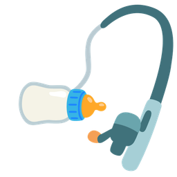 fishing pole and baby bottle