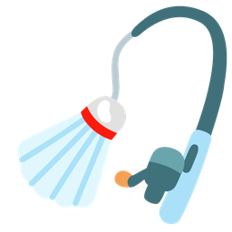 fishing pole and badminton