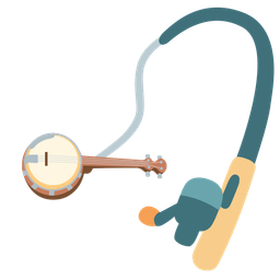 fishing pole and banjo