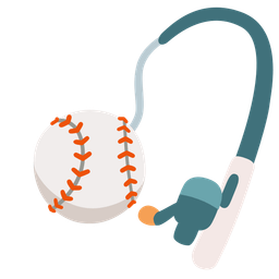 fishing pole and baseball