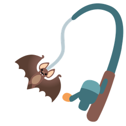 fishing pole and bat