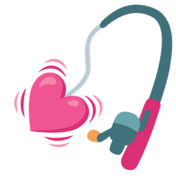 fishing pole and beating heart