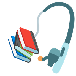 fishing pole and books