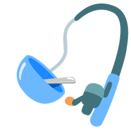 fishing pole and bowl with spoon