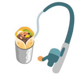 fishing pole and burrito