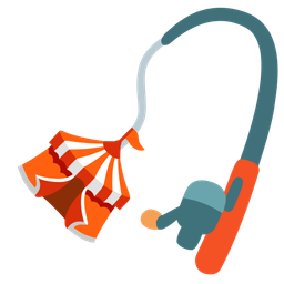 fishing pole and circus tent