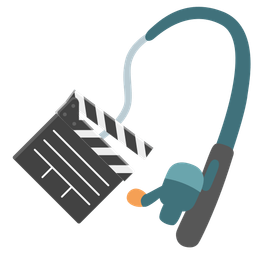 fishing pole and clapper board