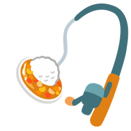 fishing pole and curry rice