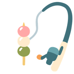 fishing pole and dango