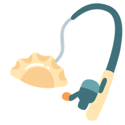 fishing pole and dumpling